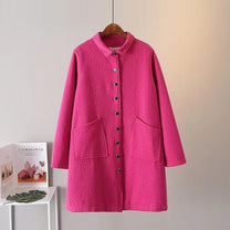 Plus Size Embossed Spring Jacket