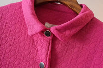 Plus Size Embossed Spring Jacket