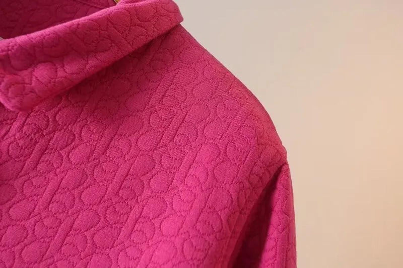 Plus Size Embossed Spring Jacket