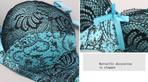 Plus-Size Embroidered Lace Push-Up Bra
