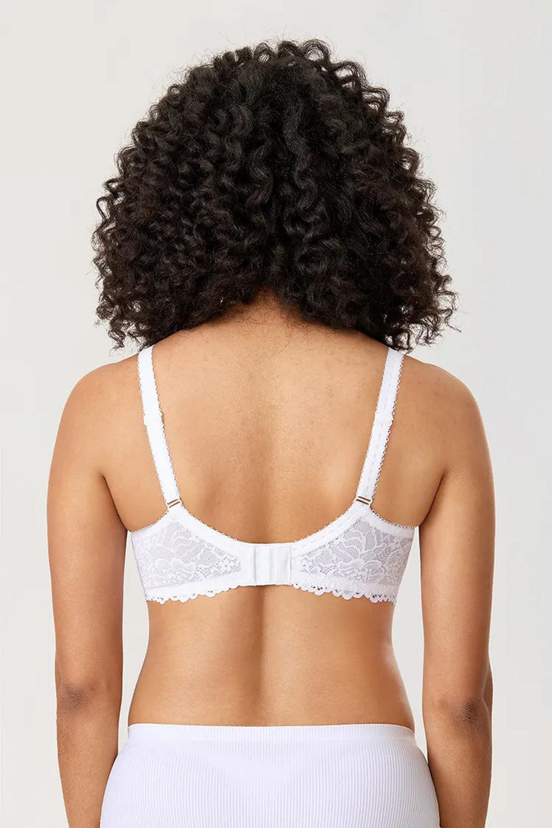Plus Size Floral Lace Minimizer Bra