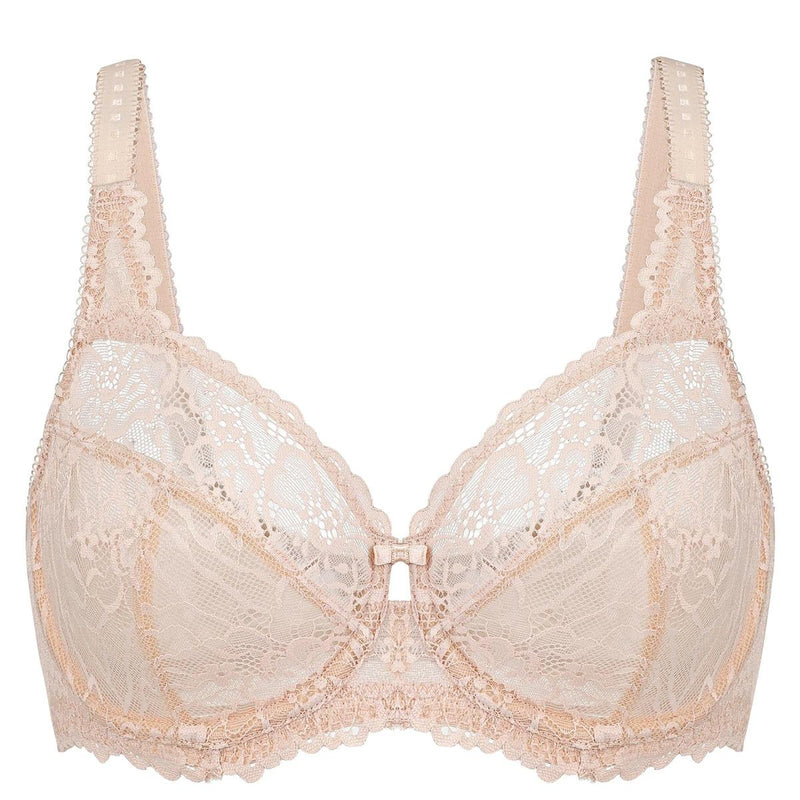 Plus Size Floral Lace Minimizer Bra