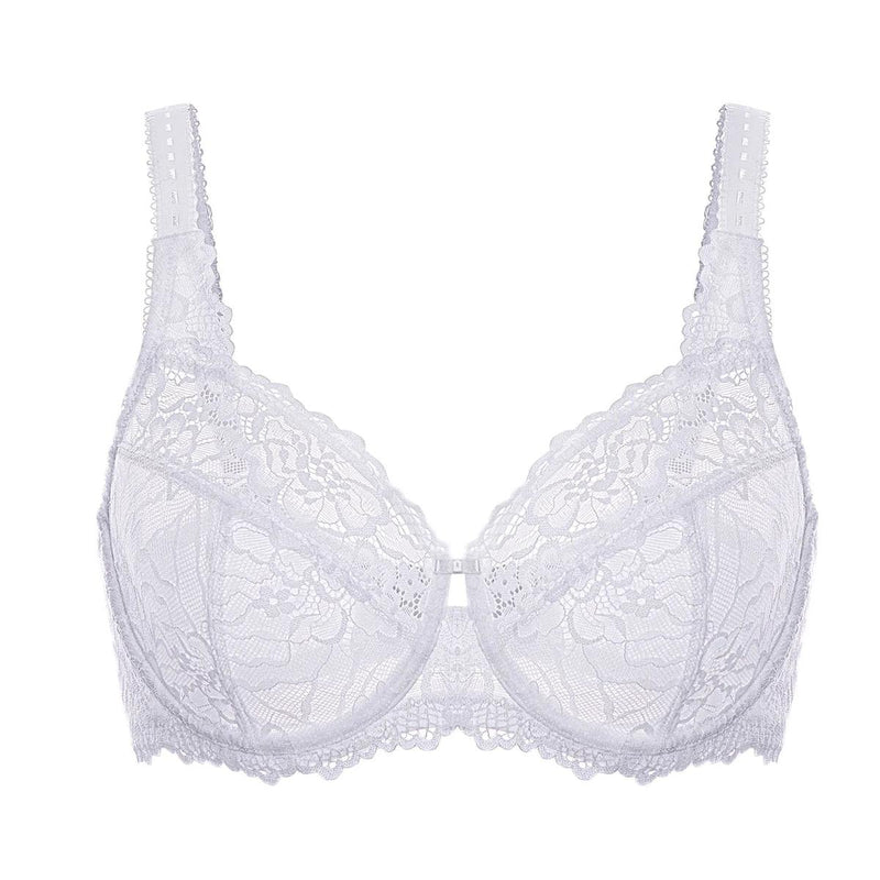 Plus Size Floral Lace Minimizer Bra