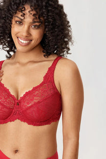 Plus Size Floral Lace Minimizer Bra