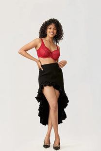 Plus Size Floral Lace Minimizer Bra