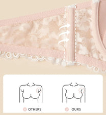 Plus Size Floral Lace Push-Up Bra