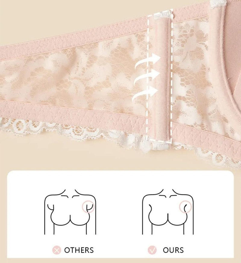 Plus Size Floral Lace Push-Up Bra