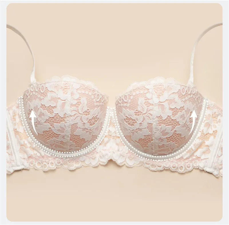 Plus Size Floral Lace Push-Up Bra