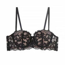 Plus Size Floral Lace Push-Up Bra