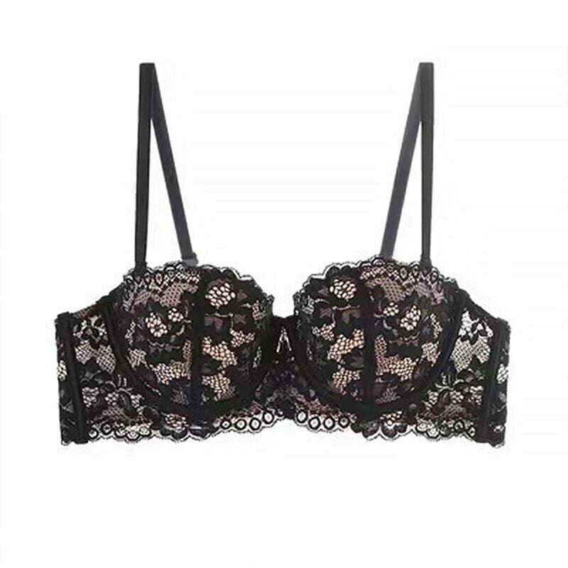 Plus Size Floral Lace Push-Up Bra