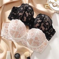 Plus Size Floral Lace Push-Up Bra