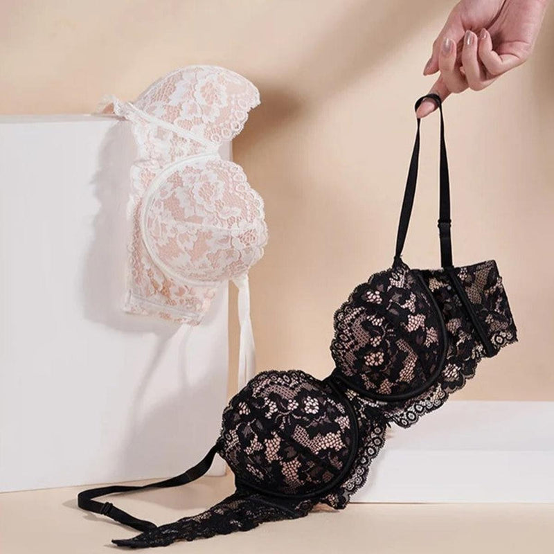 Plus Size Floral Lace Push-Up Bra