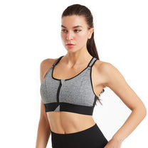 Plus Size Front-Zip Sports Bra With Adjustable Straps