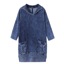 Plus Size Knit Denim Jacket For Curvy Figures