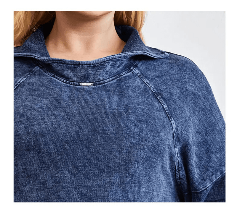 Plus Size Knit Denim Jacket For Curvy Figures