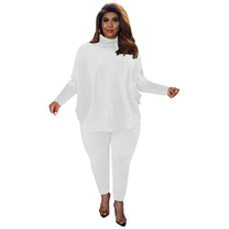 Plus Size Knit Lounge Set With Batwing Sleeves