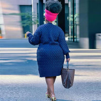 Plus Size Slim-Fit Knit Cardigan Sweater