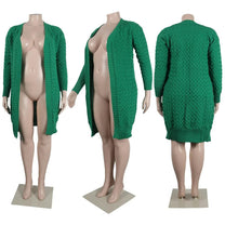 Plus Size Slim-Fit Knit Cardigan Sweater