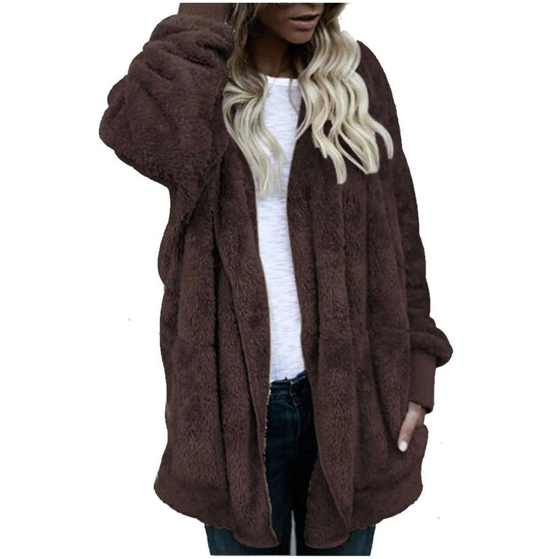 Plus Size Velvet Hooded Winter Coat