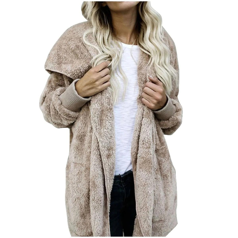 Plus Size Velvet Hooded Winter Coat