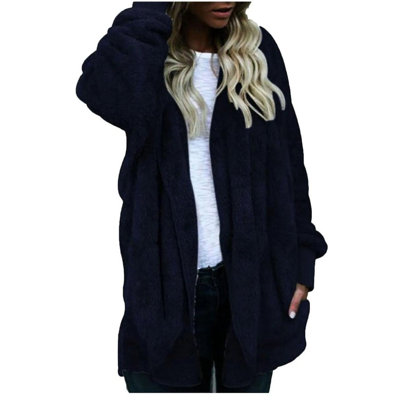 Plus Size Velvet Hooded Winter Coat