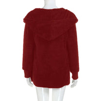 Plus Size Velvet Hooded Winter Coat