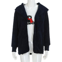 Plus Size Velvet Hooded Winter Coat