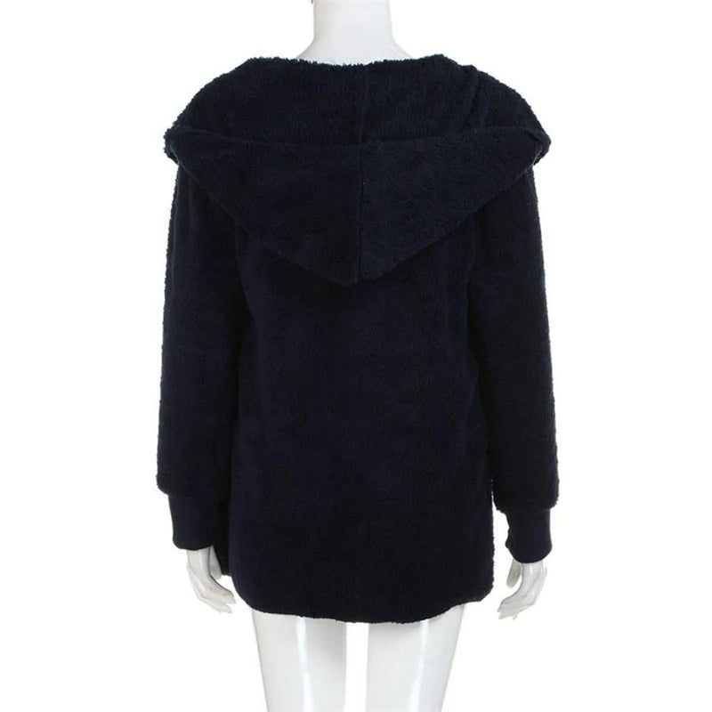 Plus Size Velvet Hooded Winter Coat