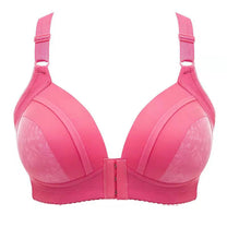 Plus-Size Wireless Push-Up Front Closure Bra