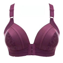 Plus-Size Wireless Push-Up Front Closure Bra