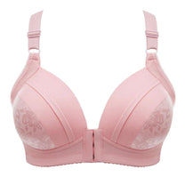 Plus-Size Wireless Push-Up Front Closure Bra