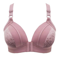 Plus-Size Wireless Push-Up Front Closure Bra
