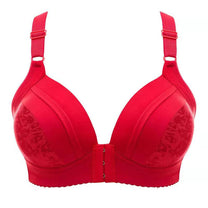 Plus-Size Wireless Push-Up Front Closure Bra