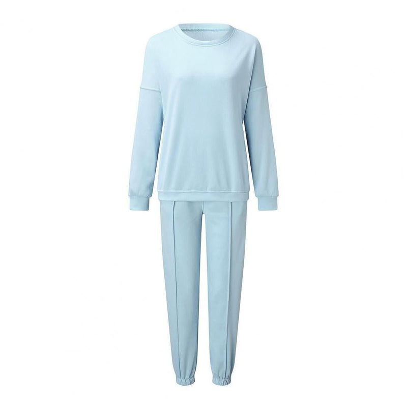 Plus-Size Women&#39;s Loungewear Set With Elastic Waistband
