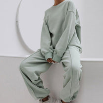 Plus-Size Women&#39;s Loungewear Set With Elastic Waistband