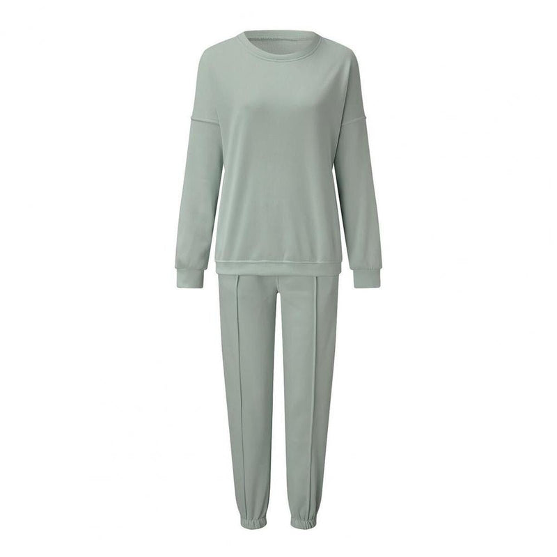Plus-Size Women&#39;s Loungewear Set With Elastic Waistband