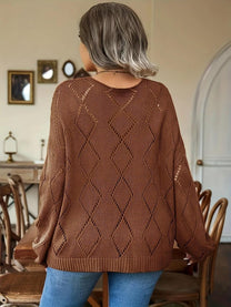 Plus Size Women&#39;s Oversized Knit Sweater for Autumn and Winter
