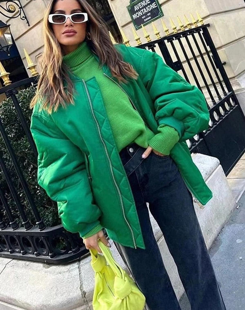 Plus Size Zip-Up Jacket For Spring 2025