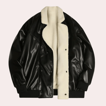 Plush Lined Relaxed Fit Bomber Jacket For Men