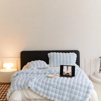 Plush Wool Blanket Machine Washable Cozy Warmth