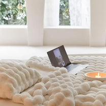 Plush Wool Blanket Machine Washable Cozy Warmth