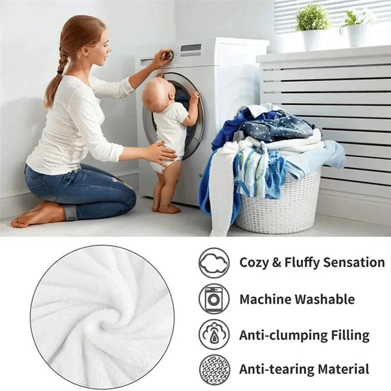 Plush Wool Blanket Machine Washable Cozy Warmth