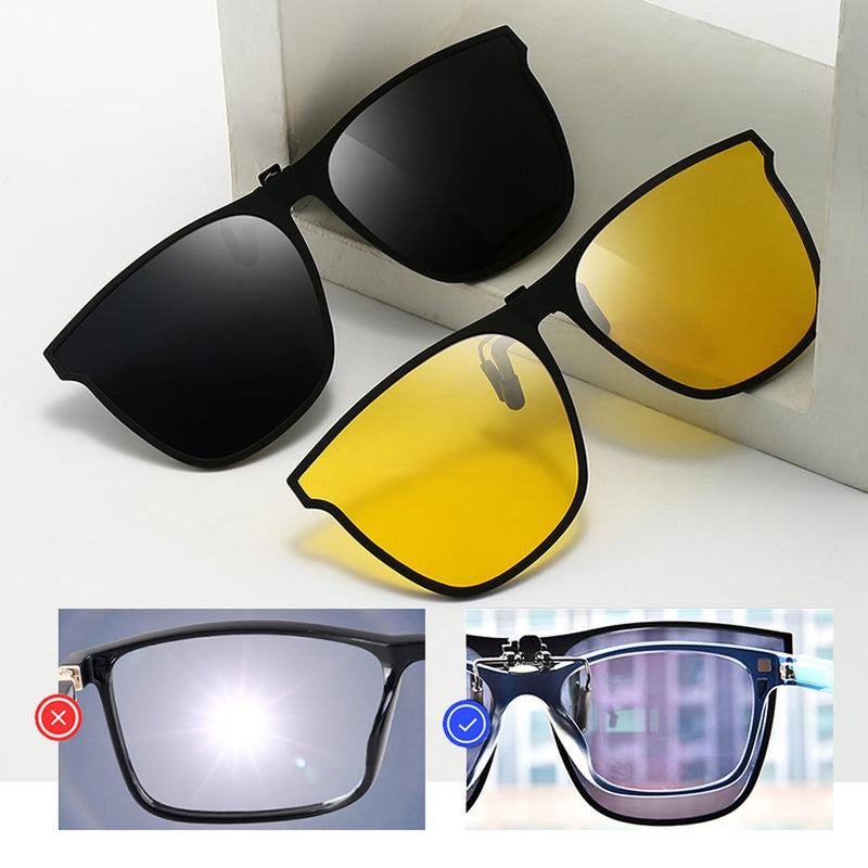 Polarized Clip-On Sunglasses For Glasses Wearers
