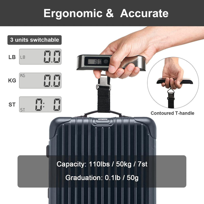 Portable Digital Luggage Scale 50 Kg/110 Lb - Buy 1 Get 1 Free