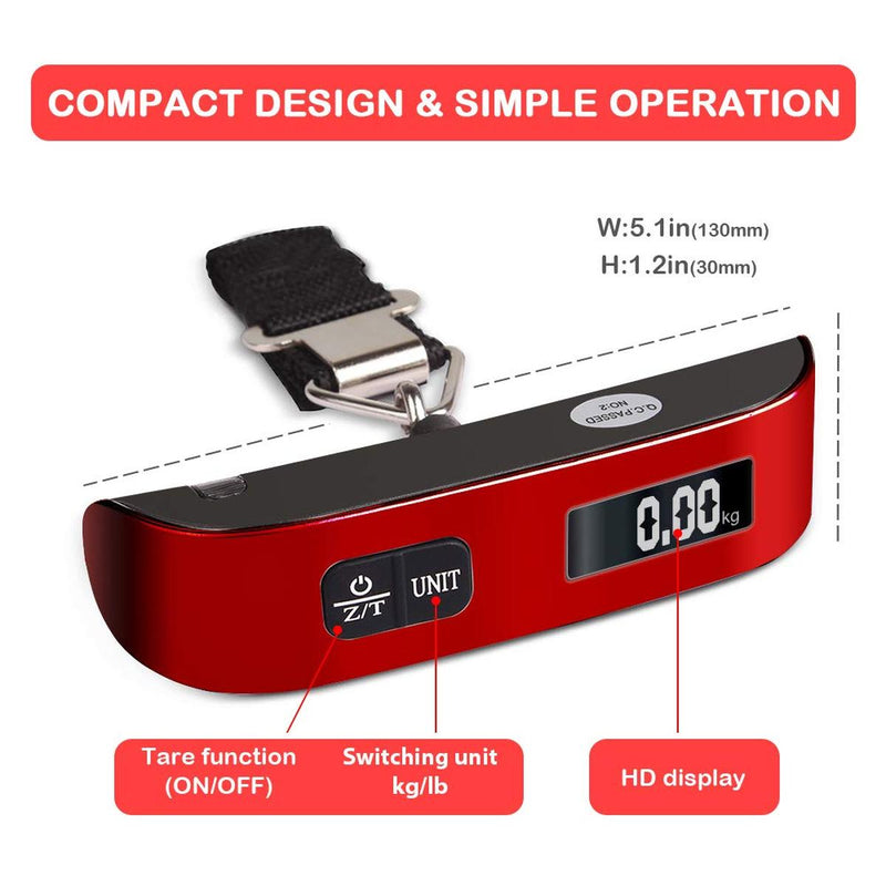 Portable Digital Luggage Scale 50 Kg/110 Lb - Buy 1 Get 1 Free