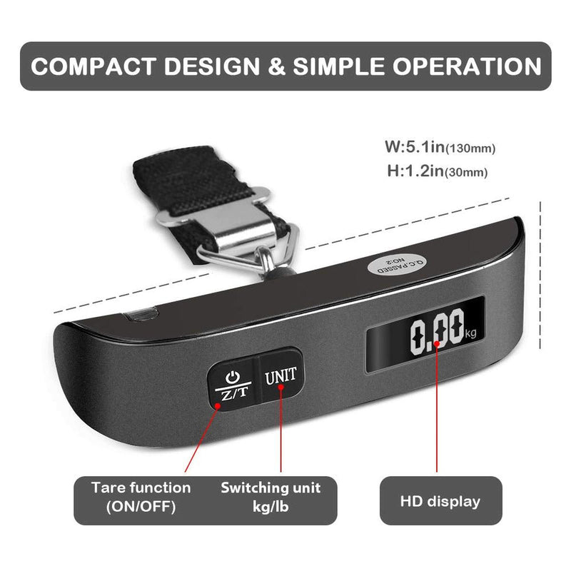 Portable Digital Luggage Scale 50 Kg/110 Lb - Buy 1 Get 1 Free