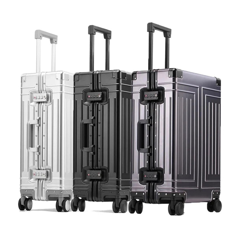 Premium Aluminium Hard Shell Suitcase With 360° Spinner Wheels