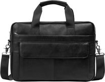 Premium Leather 15” Business Briefcase With Organiser Pockets