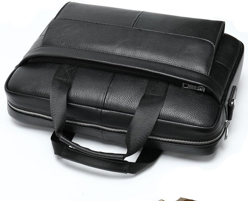 Premium Leather 15” Business Briefcase With Organiser Pockets