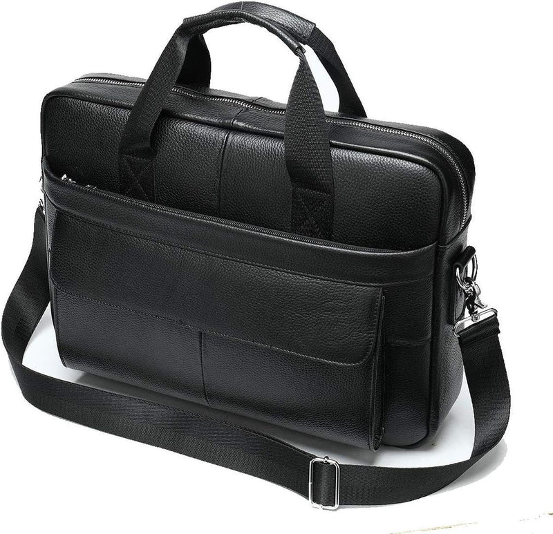 Premium Leather 15” Business Briefcase With Organiser Pockets